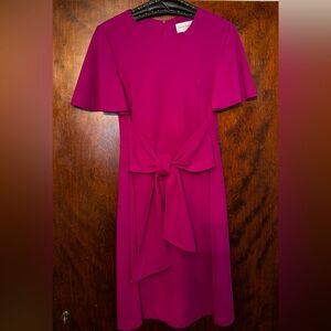 Magenta Tie-Waist Midi Dress - Donna Morgan